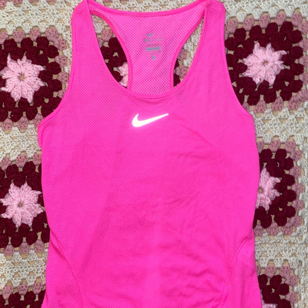 Nike Pink Fitted Racerback Tank Top - Picture 2 of 7